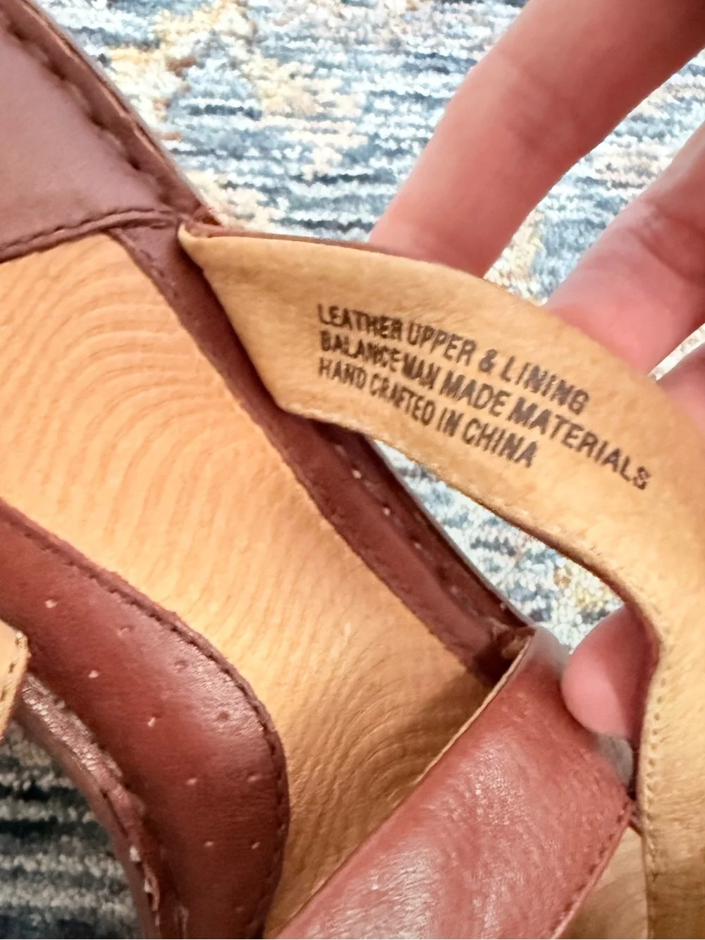Born Leather Strappy Chunky Wedge Mule Sandals Boho Chic Y2K Retro